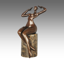 Abstract Figure Statue Female Decoration Bronze Sculpture TPE-800